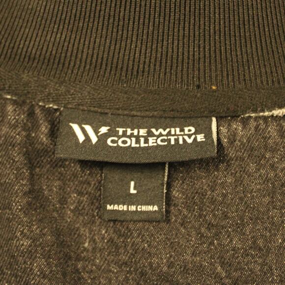 Men's D.C. United The Wild Collective Black Denim Full-Button Bomber Jacket SZ L - Picture 8 of 9